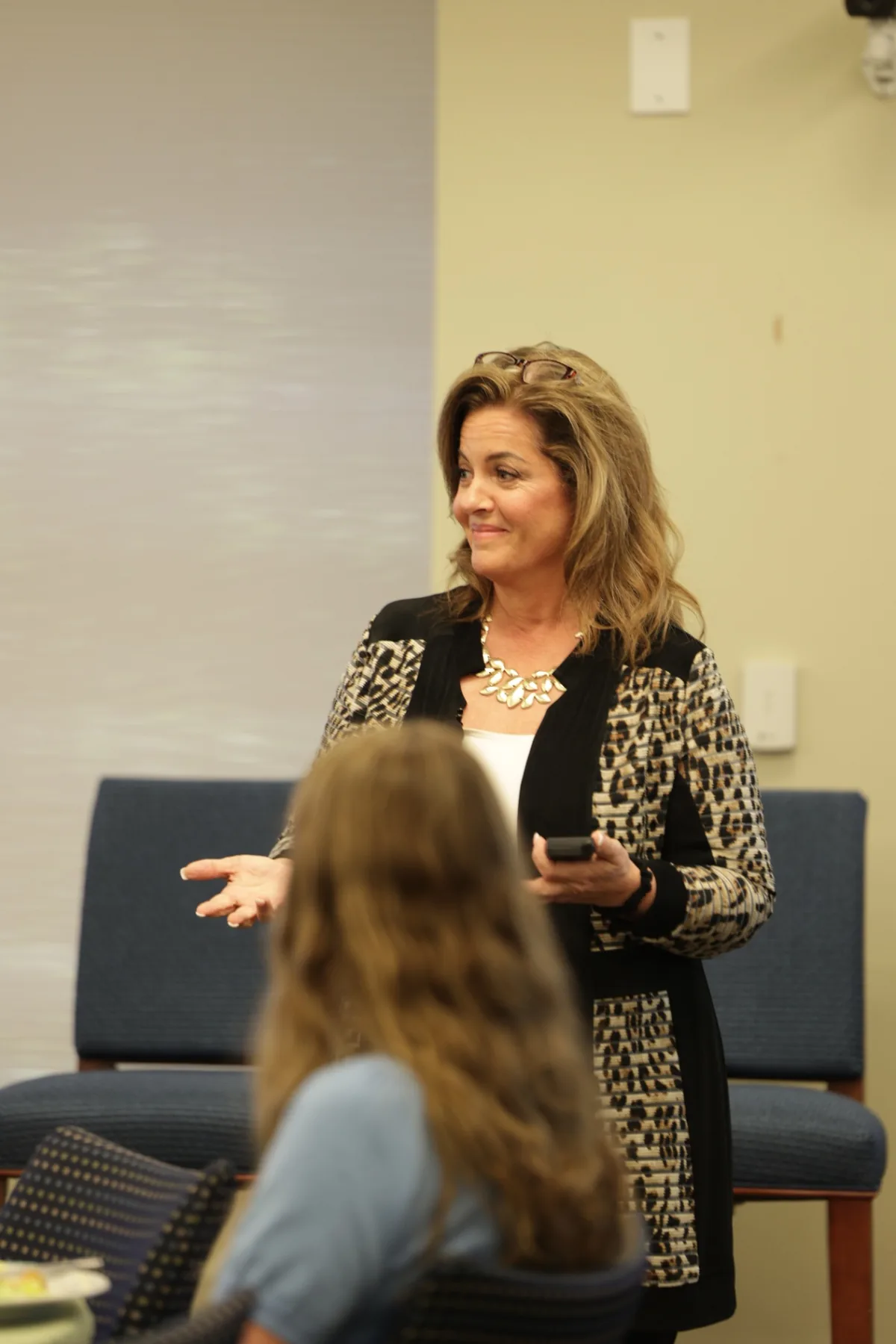 Vickie Rodgers, executive coach and former Fortune 500 SVP, leading a leadership workshop